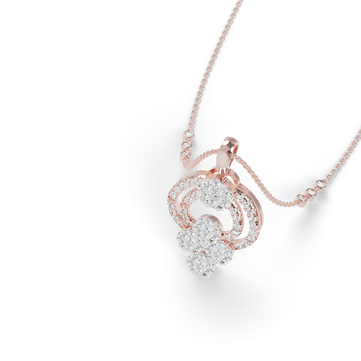 Guru Jewel's Luminous Curved Arch Crystal Statement Pendant for Her