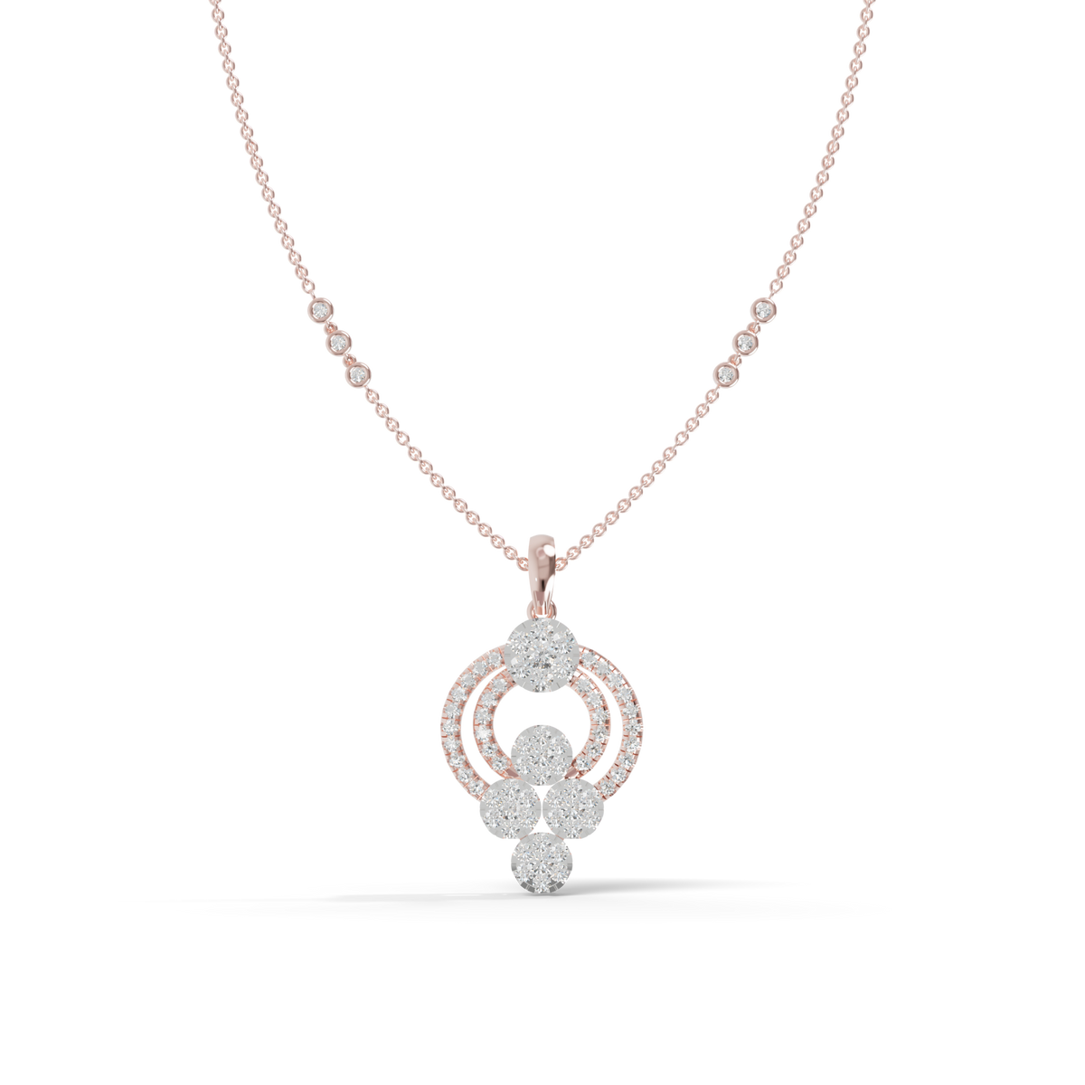 Guru Jewel's Luminous Curved Arch Crystal Statement Pendant for Her