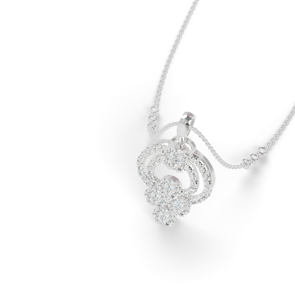 Guru Jewel's Luminous Curved Arch Crystal Statement Pendant for Her
