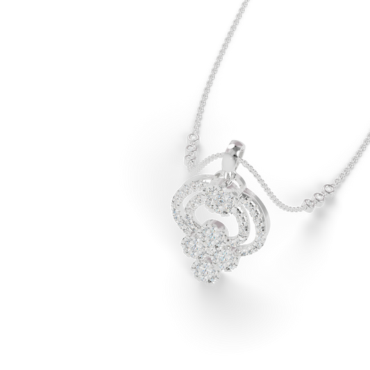 Guru Jewel's Luminous Curved Arch Crystal Statement Pendant for Her
