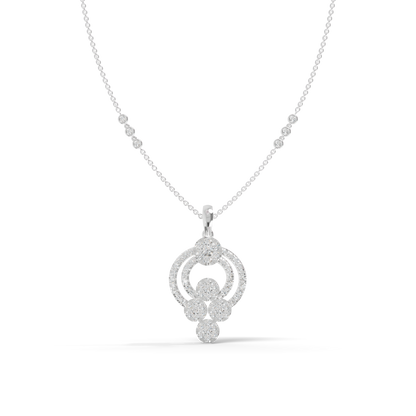 Guru Jewel's Luminous Curved Arch Crystal Statement Pendant for Her