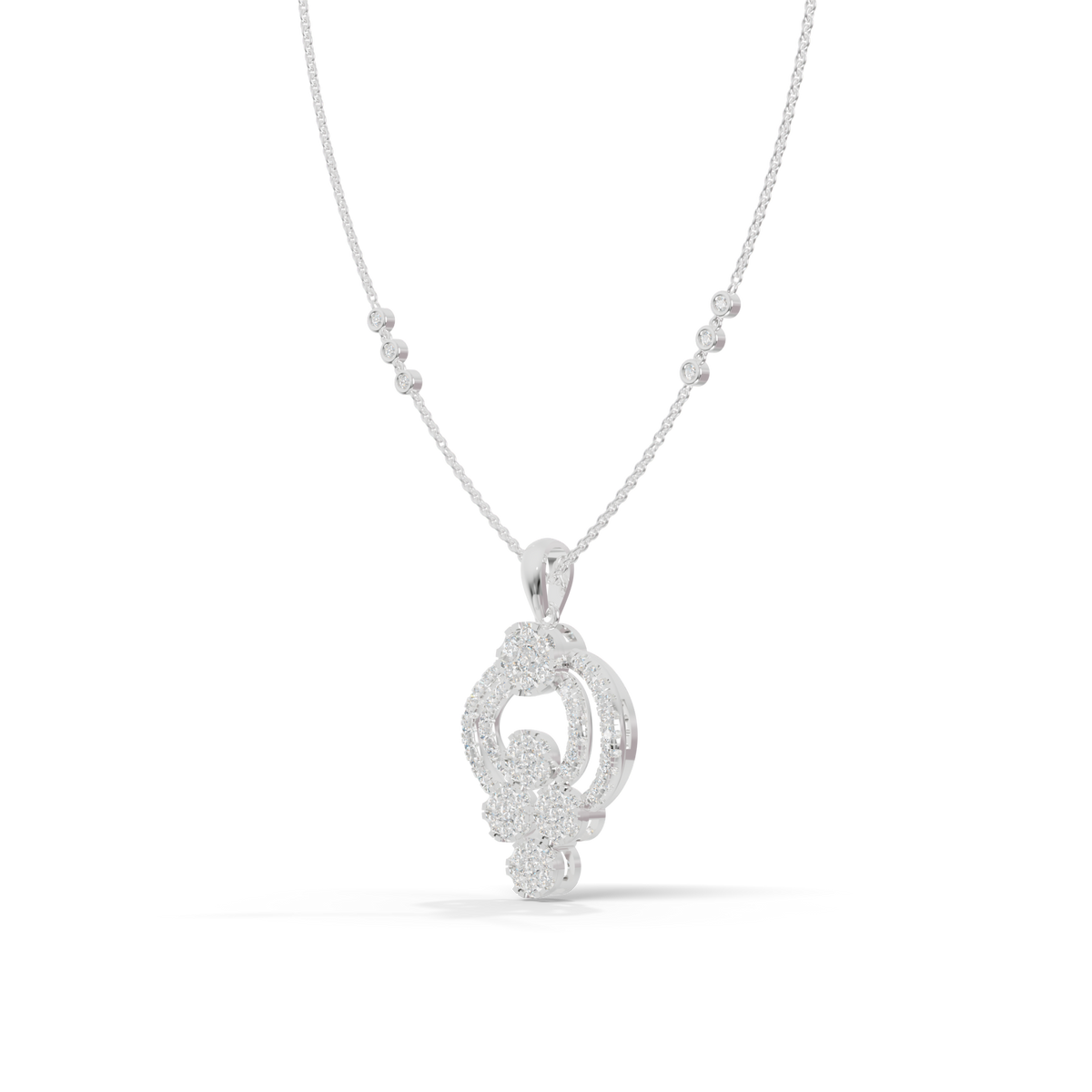 Guru Jewel's Luminous Curved Arch Crystal Statement Pendant for Her