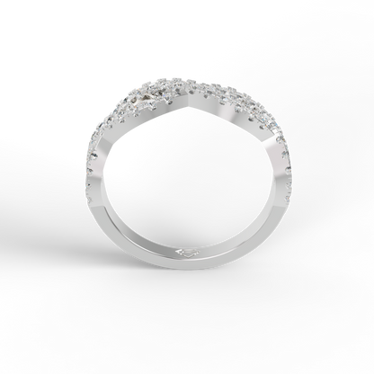 Guru Jewel's Astonishing Round Diamond Studded Infinity Band Ring For Her