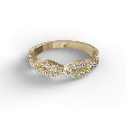 Guru Jewel's Astonishing Round Diamond Studded Infinity Band Ring For Her