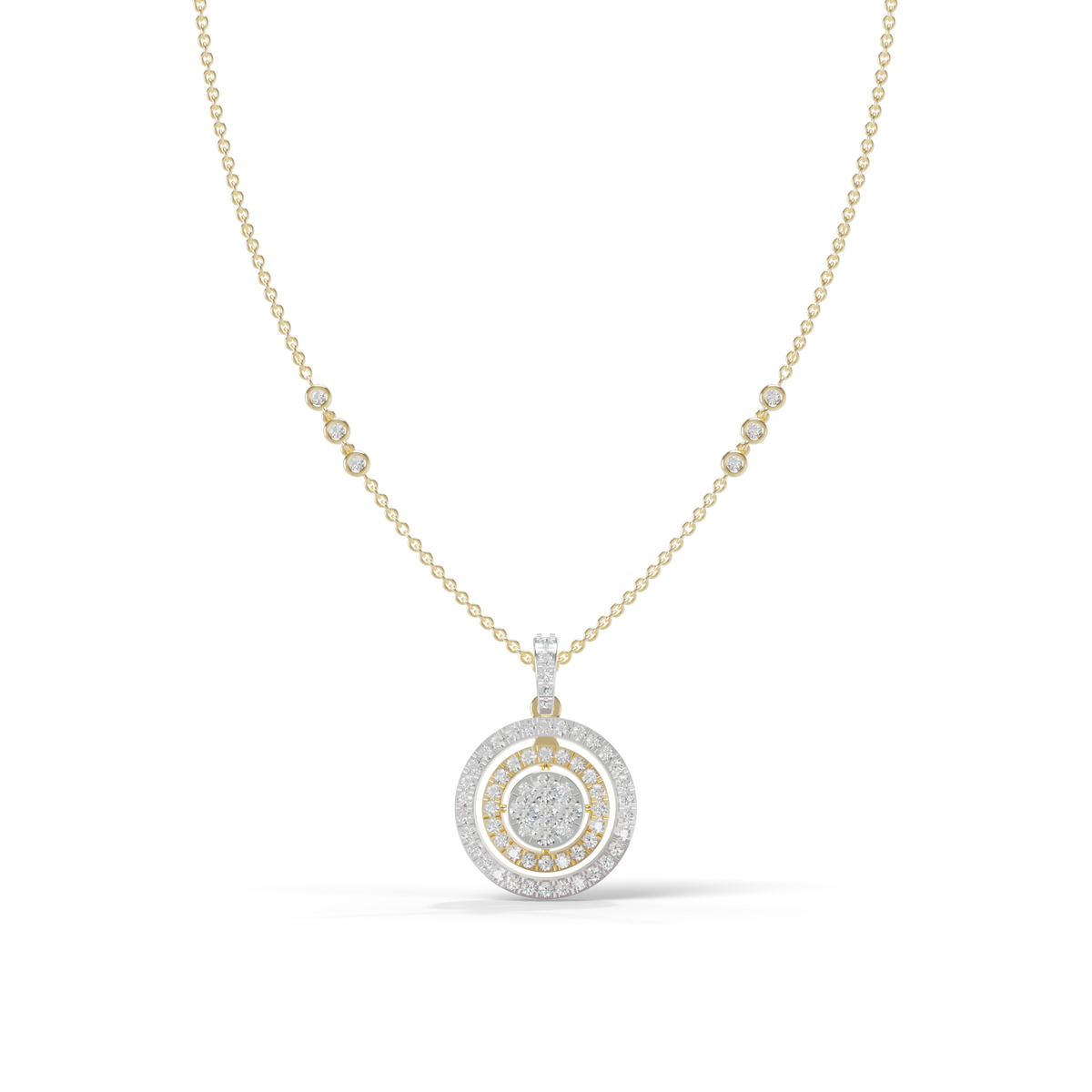 Guru Jewel's Luminous Spiral Crystal Statement Pendant for Her