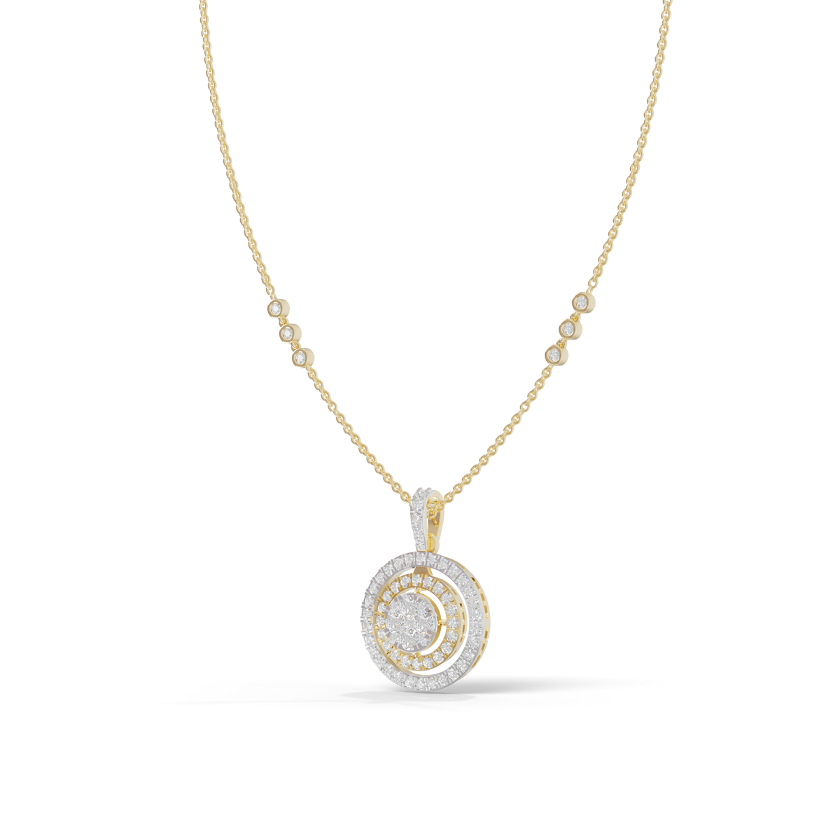 Guru Jewel's Luminous Spiral Crystal Statement Pendant for Her
