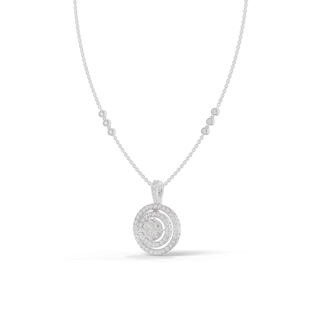 Guru Jewel's Luminous Spiral Crystal Statement Pendant for Her