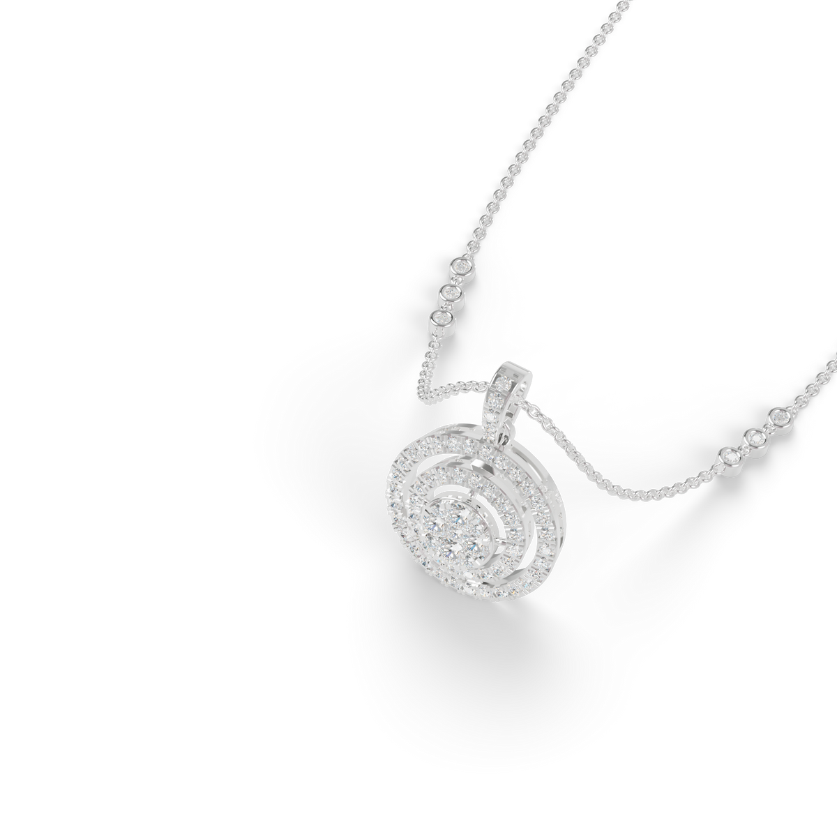 Guru Jewel's Luminous Spiral Crystal Statement Pendant for Her