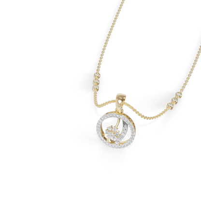 Guru Jewel's Tiny Shining Stones with Simple Circular Pendant for Her