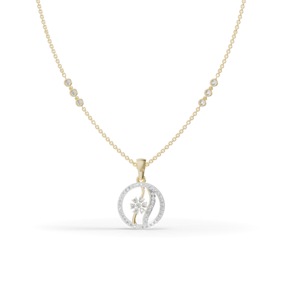 Guru Jewel's Tiny Shining Stones with Simple Circular Pendant for Her