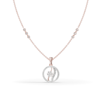 Guru Jewel's Tiny Shining Stones with Simple Circular Pendant for Her