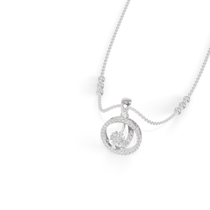 Guru Jewel's Tiny Shining Stones with Simple Circular Pendant for Her