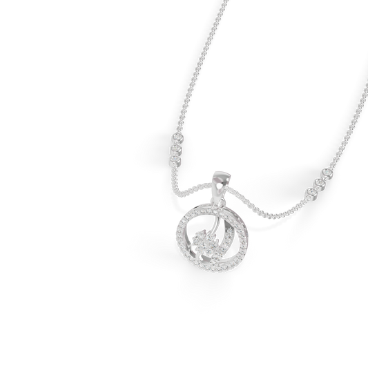 Guru Jewel's Tiny Shining Stones with Simple Circular Pendant for Her