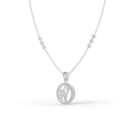 Guru Jewel's Tiny Shining Stones with Simple Circular Pendant for Her