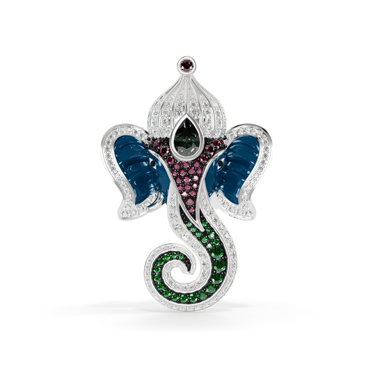 Guru Jewel's Charming Ganesha Brooch and Pendant for Her
