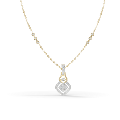 Guru Jewel's Shining Stone Accents with Elegant Droplet Pendant for Her
