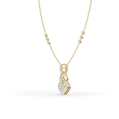 Guru Jewel's Shining Stone Accents with Elegant Droplet Pendant for Her