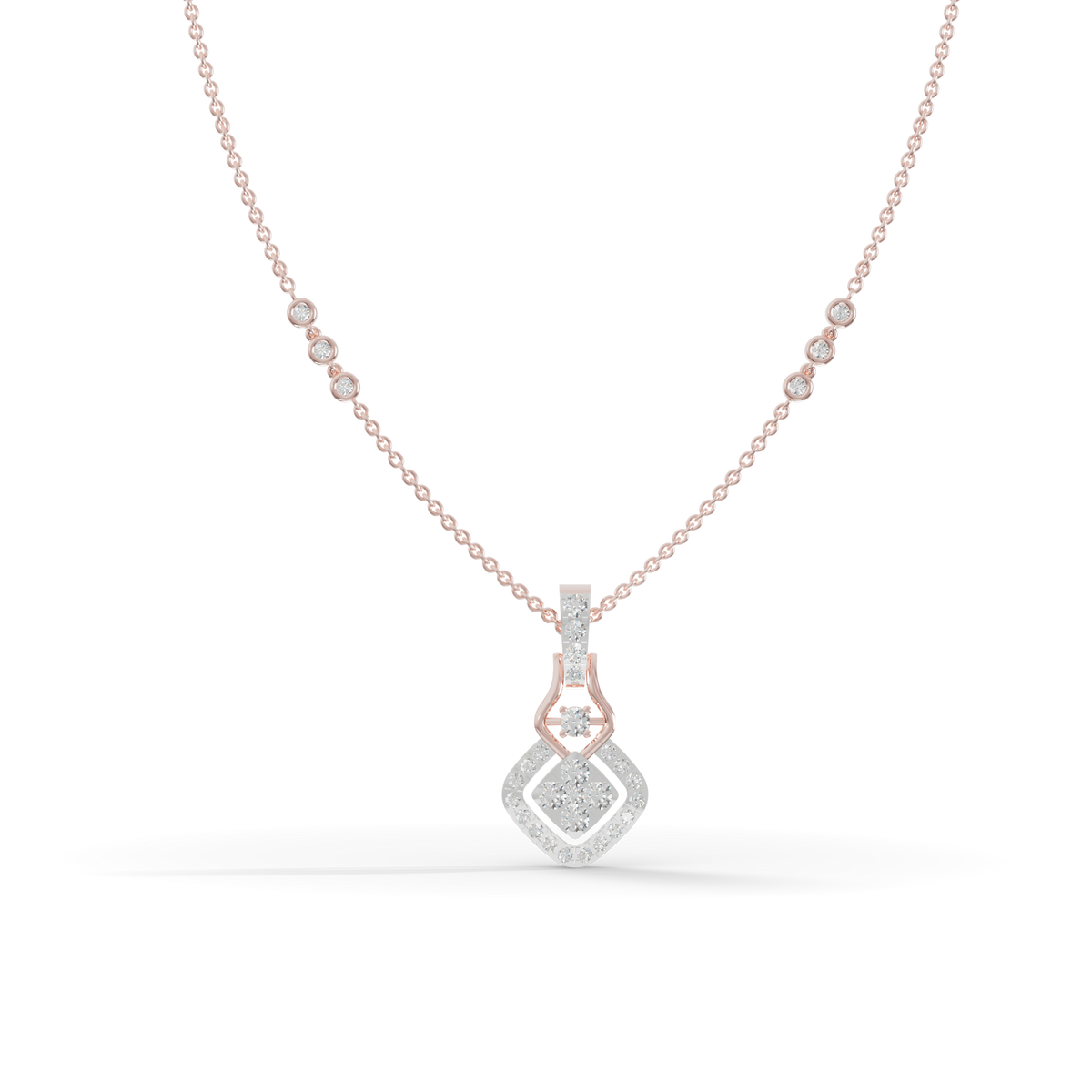Guru Jewel's Shining Stone Accents with Elegant Droplet Pendant for Her