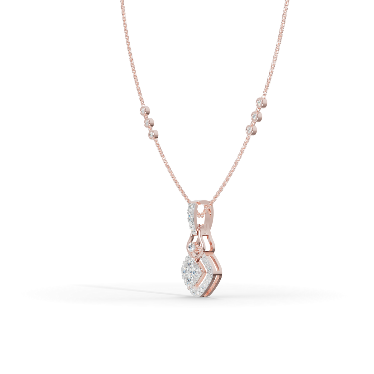 Guru Jewel's Shining Stone Accents with Elegant Droplet Pendant for Her