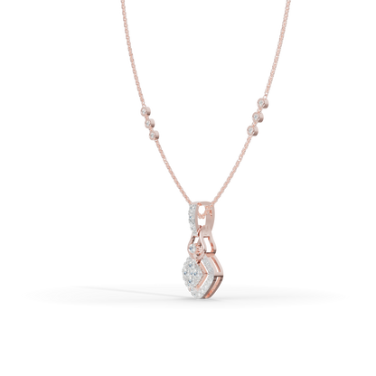 Guru Jewel's Shining Stone Accents with Elegant Droplet Pendant for Her