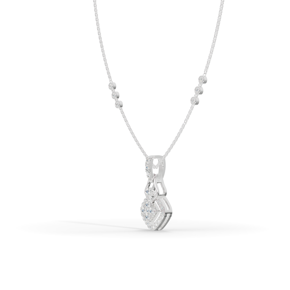 Guru Jewel's Shining Stone Accents with Elegant Droplet Pendant for Her
