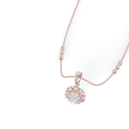 Guru Jewel's Charming Silver Burst Pendant with Dazzling Diamond Simulants for Her