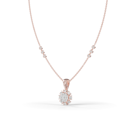 Guru Jewel's Charming Silver Burst Pendant with Dazzling Diamond Simulants for Her