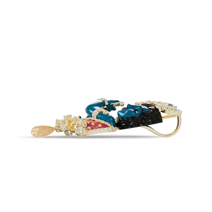 Guru Jewel's Celestial Krishna Diamond & Gem-Studded Pendant for Her