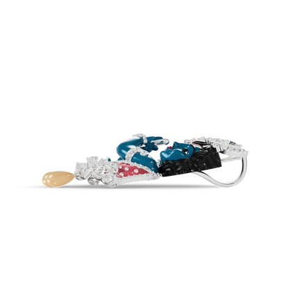Guru Jewel's Celestial Krishna Diamond & Gem-Studded Pendant for Her