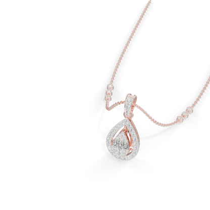 Guru Jewel's Bright Station Chain  Simple Pear-Shaped Pendant for Her