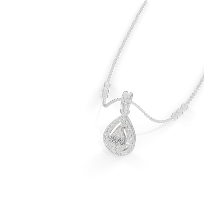 Guru Jewel's Bright Station Chain  Simple Pear-Shaped Pendant for Her