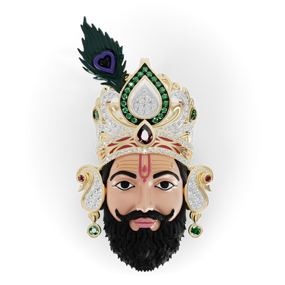 Guru Jewel's Royal Maharaja Face Diamond Pendant for Her