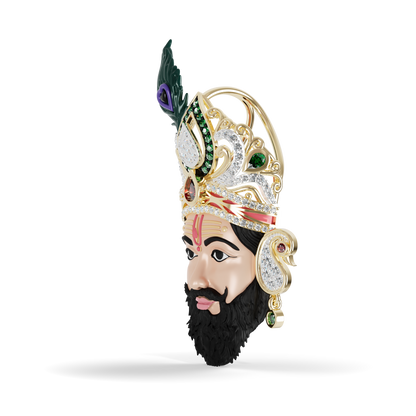 Guru Jewel's Royal Maharaja Face Diamond Pendant for Her