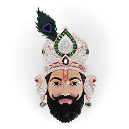 Guru Jewel's Royal Maharaja Face Diamond Pendant for Her