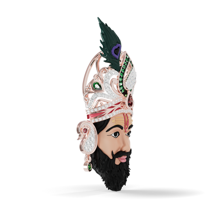 Guru Jewel's Royal Maharaja Face Diamond Pendant for Her