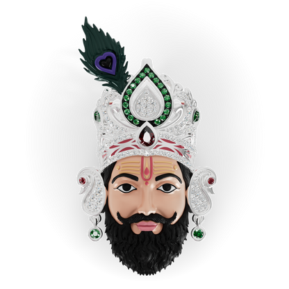 Guru Jewel's Royal Maharaja Face Diamond Pendant for Her