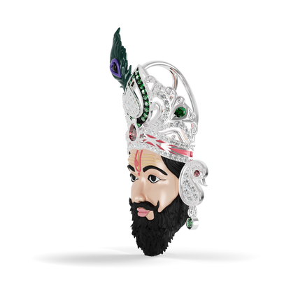 Guru Jewel's Royal Maharaja Face Diamond Pendant for Her