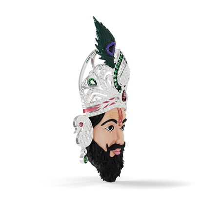 Guru Jewel's Royal Maharaja Face Diamond Pendant for Her