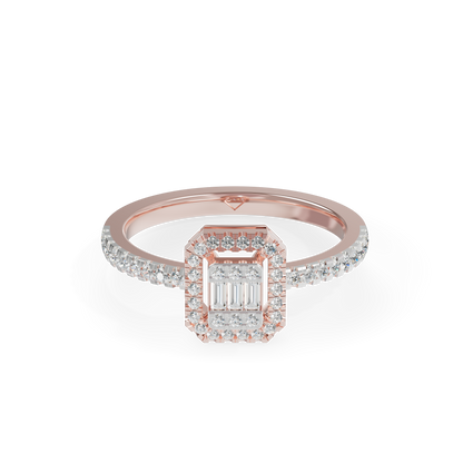 Beautiful 925 Silver And Diamond Studded  Ladies Ring For Her