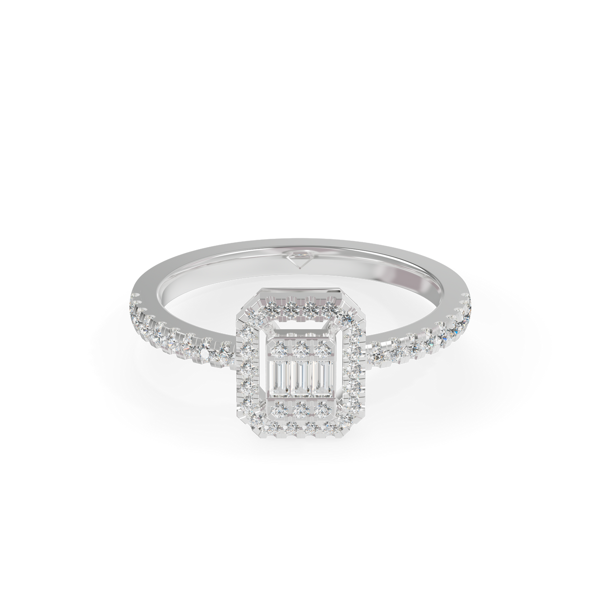 Beautiful 925 Silver And Diamond Studded  Ladies Ring For Her