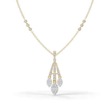 Guru Jewel's Sparkling Gemstone Accents with Sophisticated Multi-Drop Silver Pendant for Her