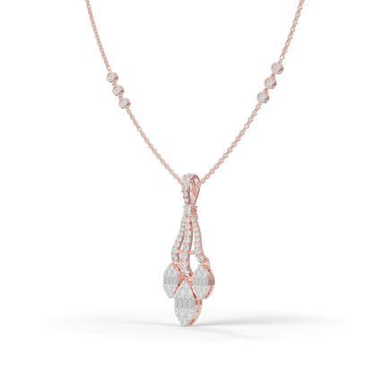 Guru Jewel's Sparkling Gemstone Accents with Sophisticated Multi-Drop Silver Pendant for Her