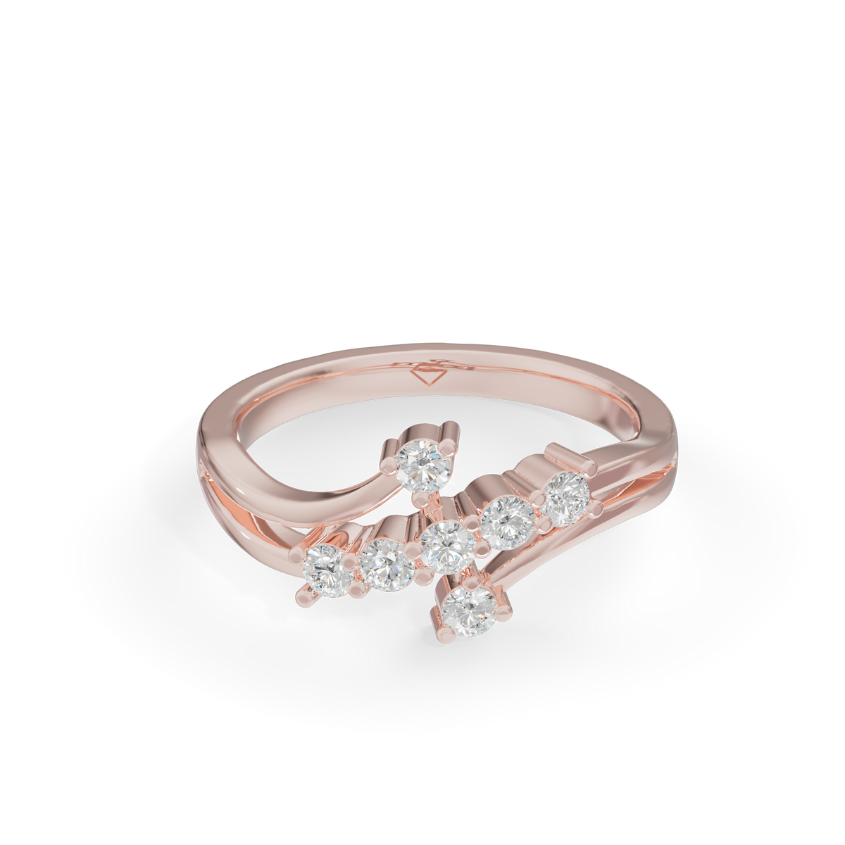 Guru Jewel's  Dynamic Curved Diamond Accent Ring for Her