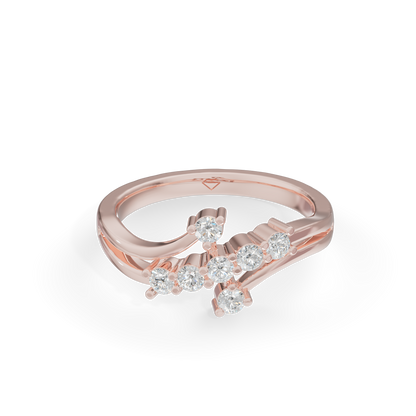Guru Jewel's  Dynamic Curved Diamond Accent Ring for Her