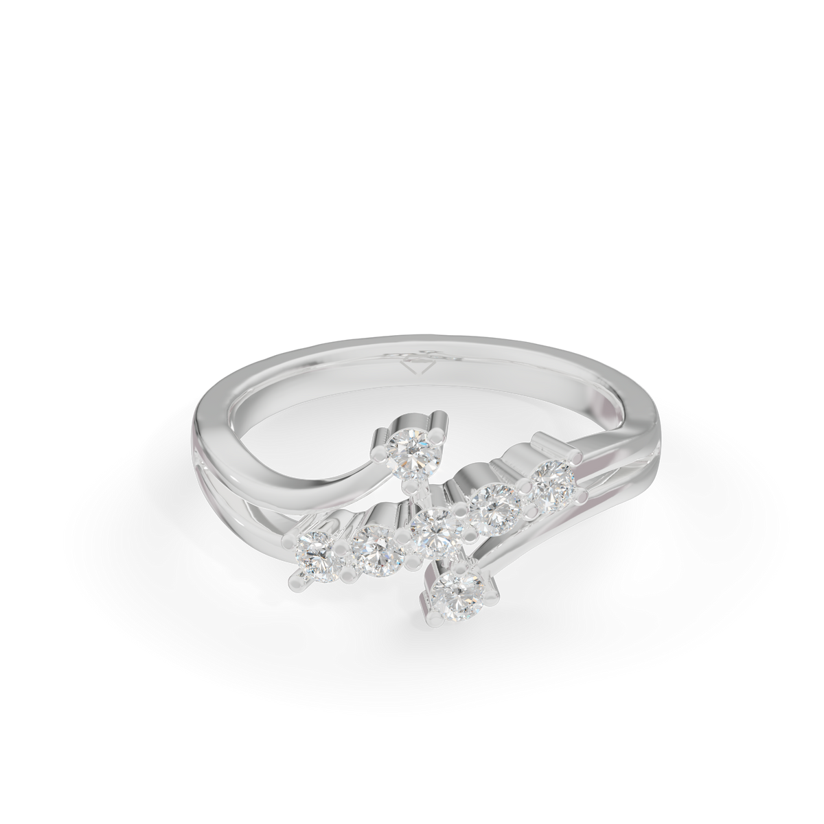 Guru Jewel's  Dynamic Curved Diamond Accent Ring for Her