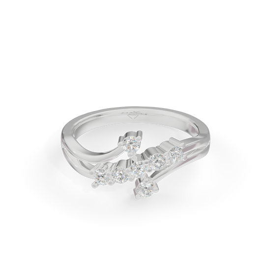 Guru Jewel's  Dynamic Curved Diamond Accent Ring for Her