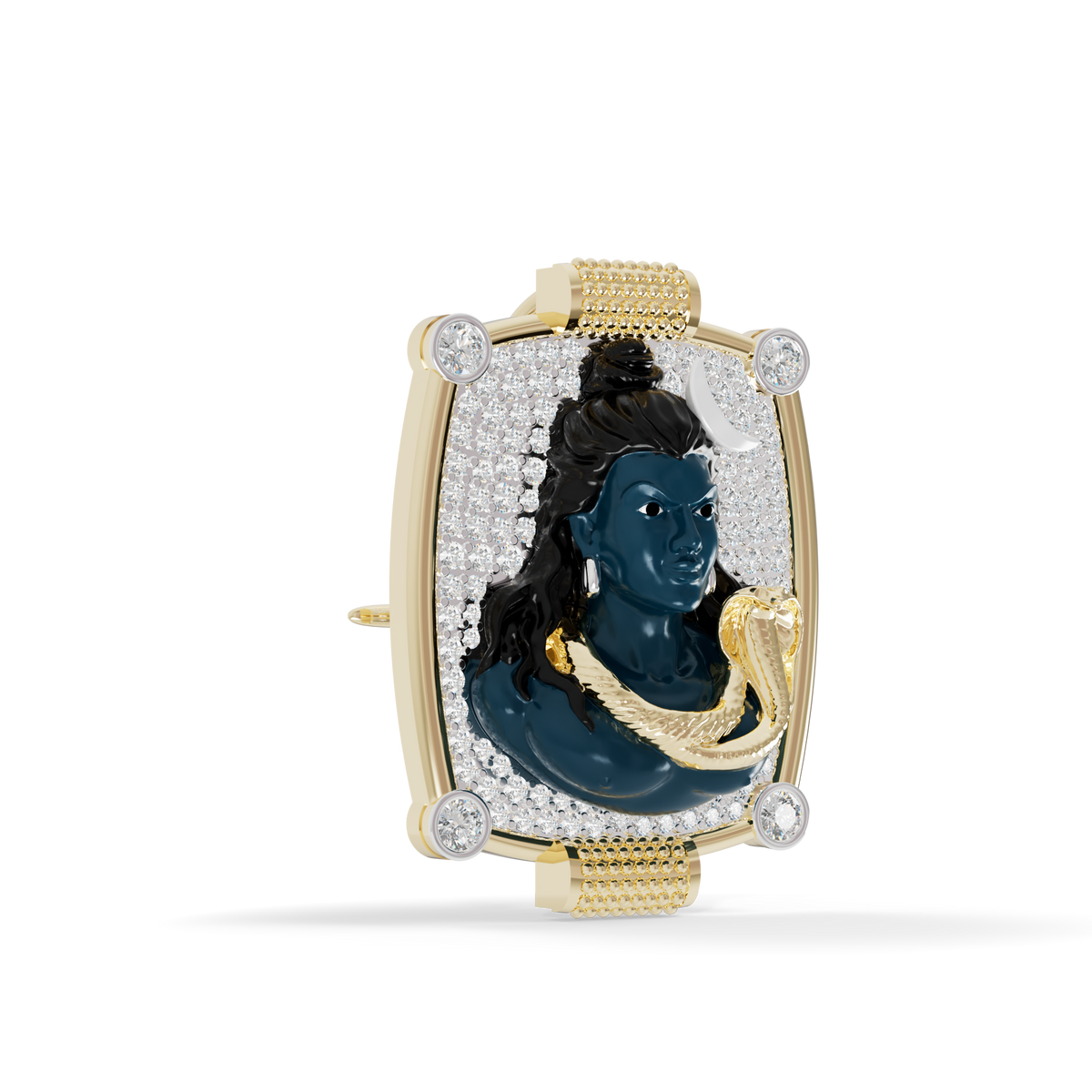 Guru Jewel's The Celestial Mahadev Rectangular Frame Pendant for Her