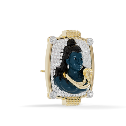 Guru Jewel's The Celestial Mahadev Rectangular Frame Pendant for Her