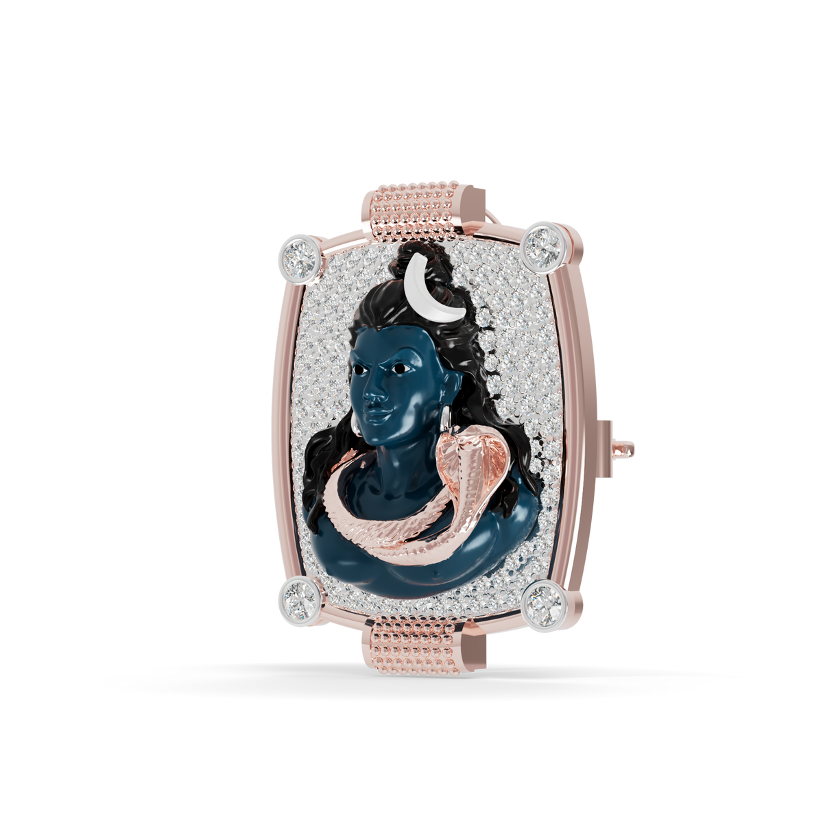 Guru Jewel's The Celestial Mahadev Rectangular Frame Pendant for Her