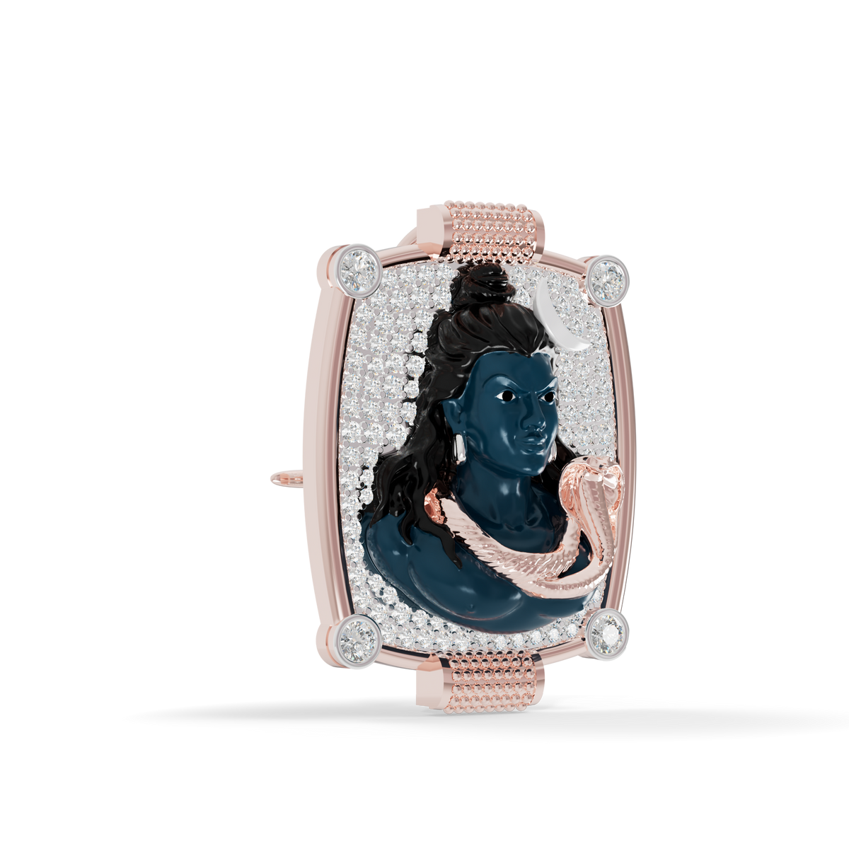 Guru Jewel's The Celestial Mahadev Rectangular Frame Pendant for Her